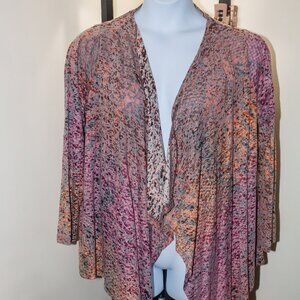 Calvin Klein Wrap Cardigan Sweater Womens Small Cotton Long Sleeve Like New